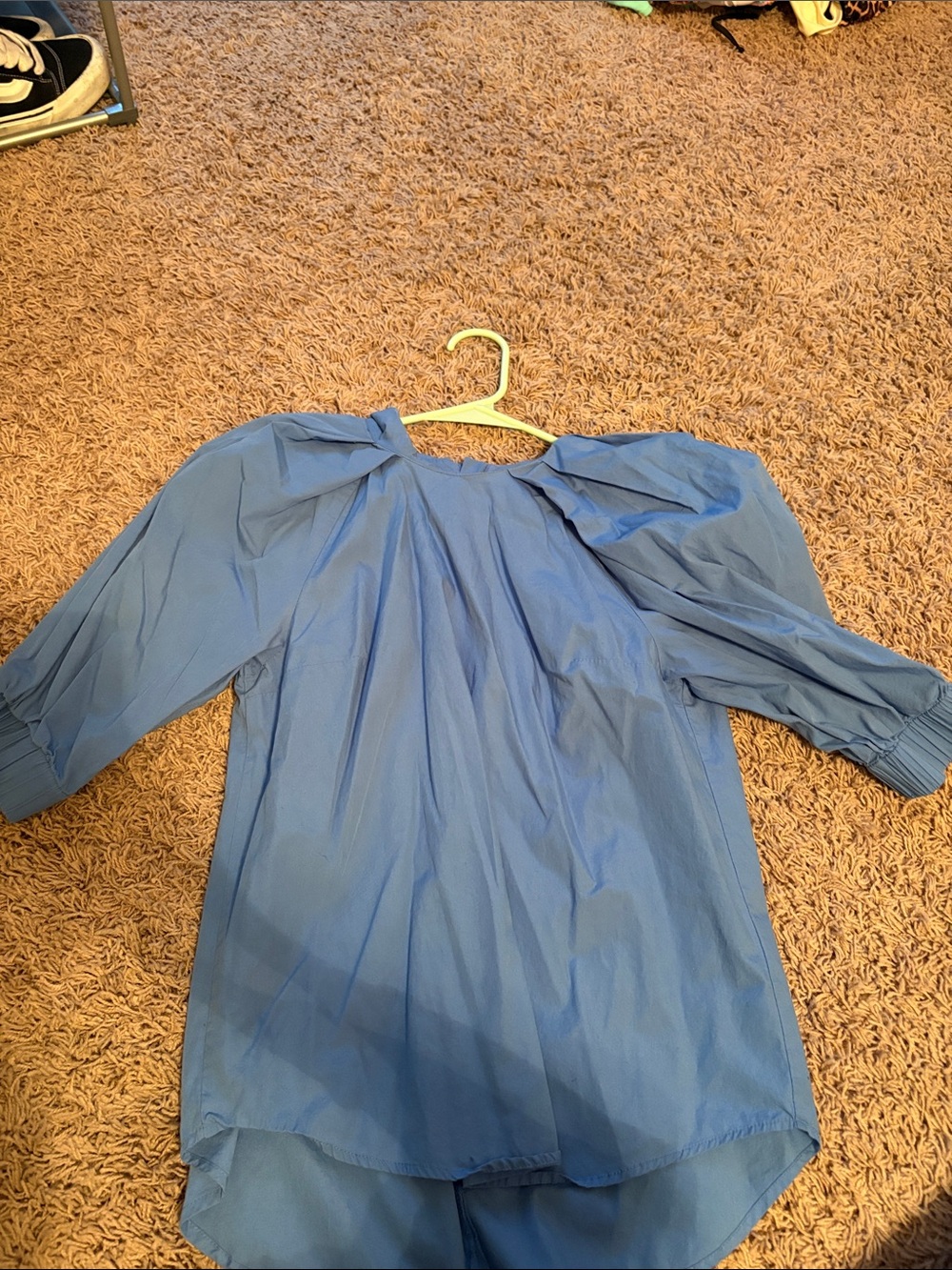 H&M Sky Blue Puff Sleeve Blouse